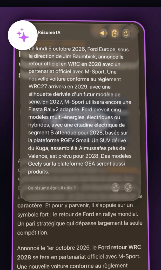 Le résumé IA d'un article